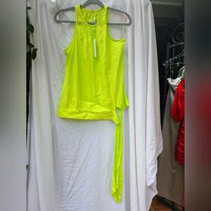 Trina Turk Neon Yellow Sleeveless Top